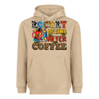 Mushroom hockey begins after coffee ado Heavyweight Hoodie - AdoDesignShop