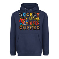 Navy hockey begins after coffee ado Heavyweight Hoodie - AdoDesignShop