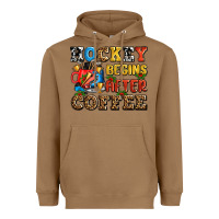 Toasted Coconut hockey begins after coffee ado Heavyweight Hoodie - AdoDesignShop