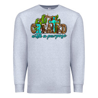 Heather Grey created with a purpose Premium Sweatshirt - AdoDesignShop