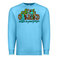 Ocean Blue created with a purpose Premium Sweatshirt - AdoDesignShop
