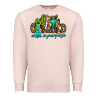 Pale Pink created with a purpose Premium Sweatshirt - AdoDesignShop