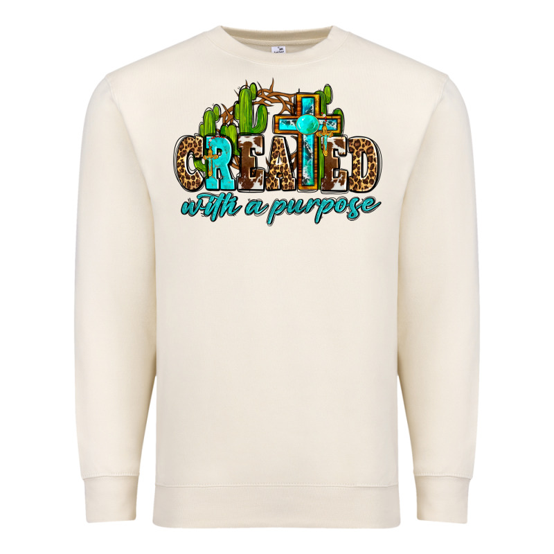 Created With A Purpose Premium Sweatshirt by AdoDesignShop | Teevron