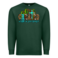 Sports Green created with a purpose Premium Sweatshirt - AdoDesignShop