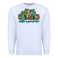 White created with a purpose Premium Sweatshirt - AdoDesignShop