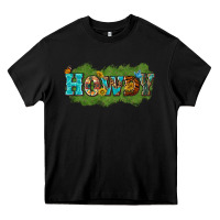 Black Western Howdy Heavy Core Tee - texasbilliewilder