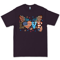 Plum Love America wings 4th of july Premium Tee - HowdyJamesFarm