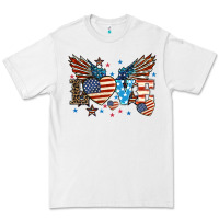 White Love America wings 4th of july Premium Tee - HowdyJamesFarm