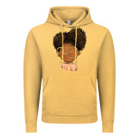Vintage Mustard black girl Vintage Hoodie - FaDigitalArtStudio