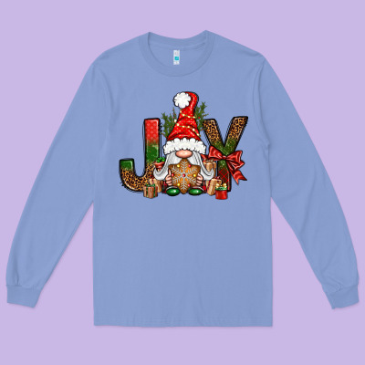 Joy Christmas With Gnome Bbs Long Sleeve Tee Designed By Bundleandbundleshop