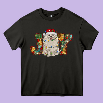 Pomeranian Christmas Joy Heavy Core Tee Designed By Ranaportraitstore