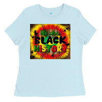 Baby Blue we are black history Ladies Tee - CowGirlArtShop