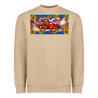 Mushroom 4th of july truck cow license plate Heavyweight Sweatshirt - BarkalooDesign