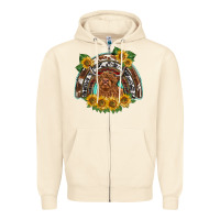 Sandshell scottish calf sunflowers rainbow Zipper Hoodie - BarkalooDesign