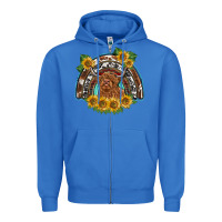 True Royal scottish calf sunflowers rainbow Zipper Hoodie - BarkalooDesign