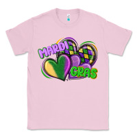 Bubblegum Pink mardi gras heart Classic Tee - CowGirlArtShop