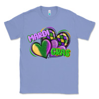 Colony Blue mardi gras heart Classic Tee - CowGirlArtShop