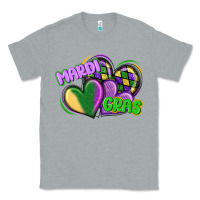 Heather Grey mardi gras heart Classic Tee - CowGirlArtShop