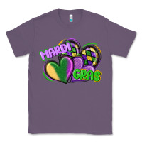 Lavender mardi gras heart Classic Tee - CowGirlArtShop
