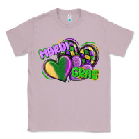 Lilac mardi gras heart Classic Tee - CowGirlArtShop