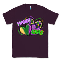 Plum mardi gras heart Classic Tee - CowGirlArtShop