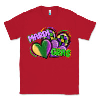 Red mardi gras heart Classic Tee - CowGirlArtShop