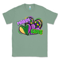 Sage mardi gras heart Classic Tee - CowGirlArtShop