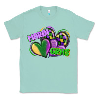 Seafoam mardi gras heart Classic Tee - CowGirlArtShop