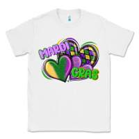 White mardi gras heart Classic Tee - CowGirlArtShop