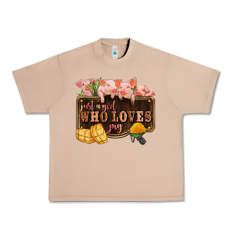 Just A Girl Who Loves Pig Olivia Urban Heavy Tee by OliviaCreatesArt | Teevron