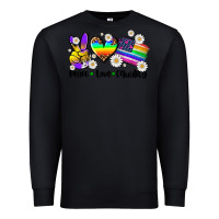 Black peace love  equality Premium Sweatshirt - AdoDesignShop