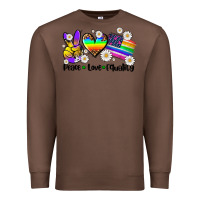 Chestnut peace love  equality Premium Sweatshirt - AdoDesignShop