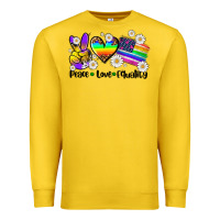 Lemon peace love  equality Premium Sweatshirt - AdoDesignShop