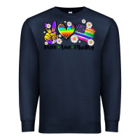 Navy peace love  equality Premium Sweatshirt - AdoDesignShop