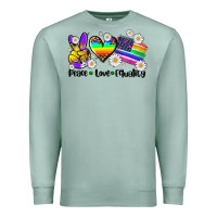 Seafoam peace love  equality Premium Sweatshirt - AdoDesignShop