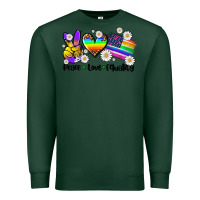 Sports Green peace love  equality Premium Sweatshirt - AdoDesignShop