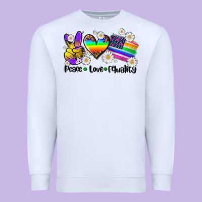 Peace Love  Equality Premium Sweatshirt Designed By Adodesignshop