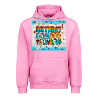 Fuchsia Pink birthday boy to level up Urban Hoodie - JahusDesignShop