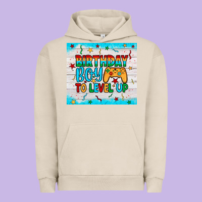 Birthday Boy To Level Up Urban Hoodie Designed By Jahusdesignshop
