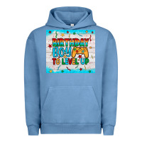 Pigment Pebble Blue birthday boy to level up Urban Hoodie - JahusDesignShop