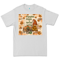 Dove Grey pumpkin kisses and harvest wishes Premium Tee - TumblerDesignByShophia
