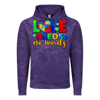 Cloud Purple Love needs no words Vintage Hoodie - FaDigitalArtStudio