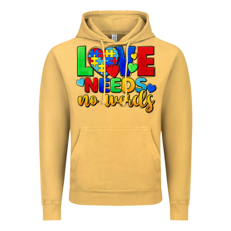Love Needs No Words Vintage Hoodie by FaDigitalArtStudio | Teevron