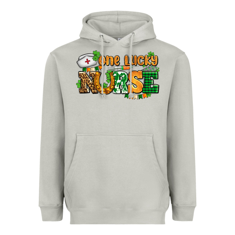 One Lucky Nurse Heavyweight Hoodie by AdoDesignShop | Teevron