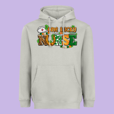 One Lucky Nurse Heavyweight Hoodie Designed By Adodesignshop