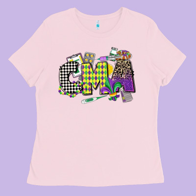 Cma Mardi Gras Certified Medical Assistant Ladies Tee Designed By Cowgirlartshop