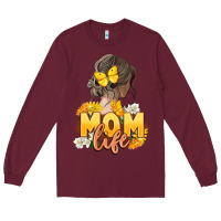Burgundy Mom life Mother's Day Long Sleeve Tee - FaDigitalArtStudio