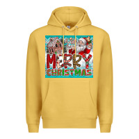 Antique Gold merry Christmas Premium Hoodie - CowhideDigitalArt