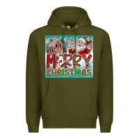 Army Green merry Christmas Premium Hoodie - CowhideDigitalArt