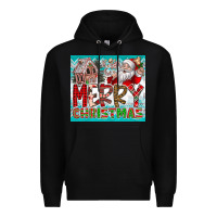 Black merry Christmas Premium Hoodie - CowhideDigitalArt